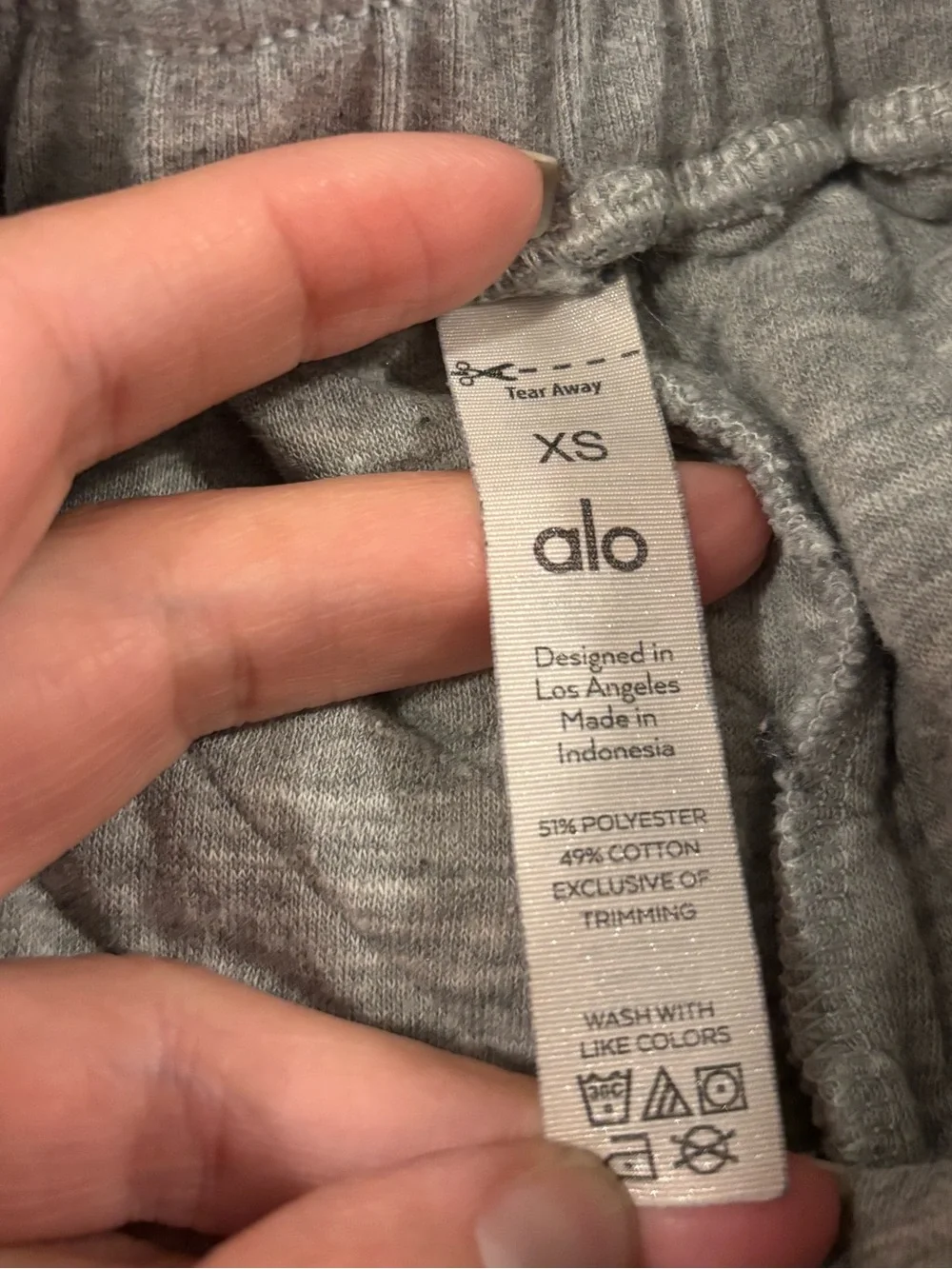 Alo Yoga Heather Gray Quilted Arena Boxing Athletic Lounge Shorts Size XS